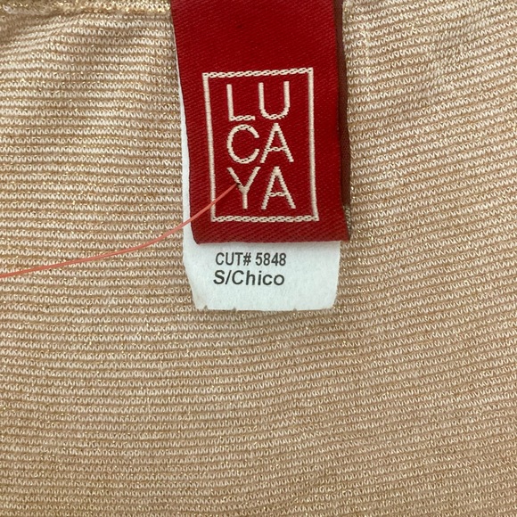 π*NWOT* Lucaya Clothing Co. Gold Sparkle Top - Womenβs Size Small π - Picture 5 of 9